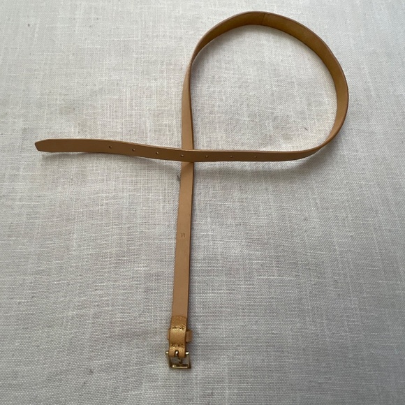 J.Crew Metallic Gold Leather Adjustable Belt Size M NEW - Picture 10 of 12